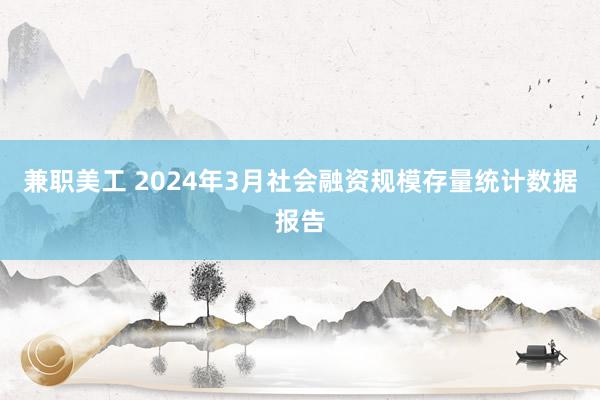 兼职美工 2024年3月社会融资规模存量统计数据报告