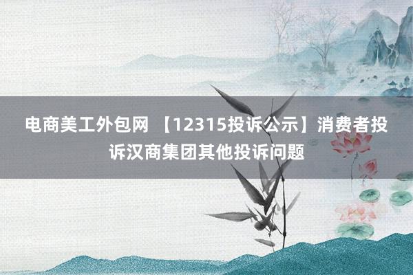 电商美工外包网 【12315投诉公示】消费者投诉汉商集团其他投诉问题